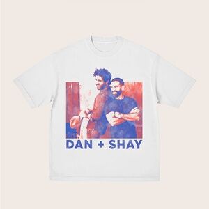 Dan + Shay Heartbreak On The Map Tour Red, White, and Blue White Graphic T-Shirt